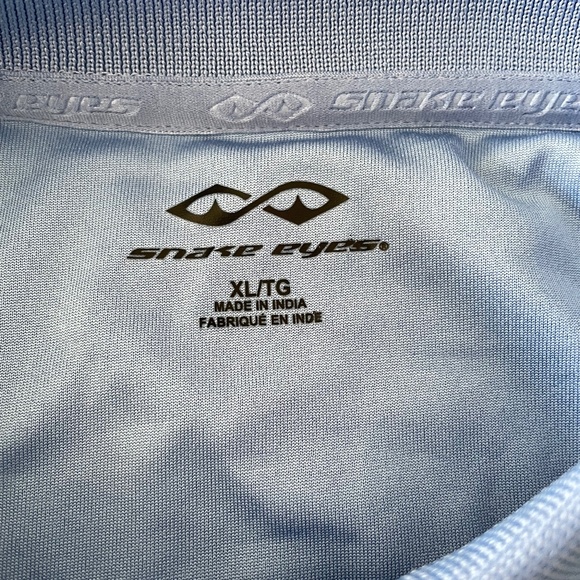 Snake Eyes Men's Blue Stripe Golf Shirt - Size XL - Picture 5 of 7